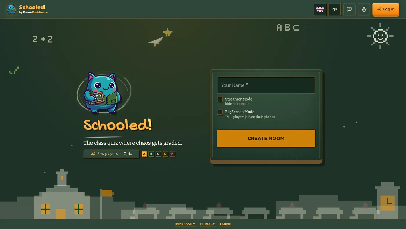 Schooled! start screen
