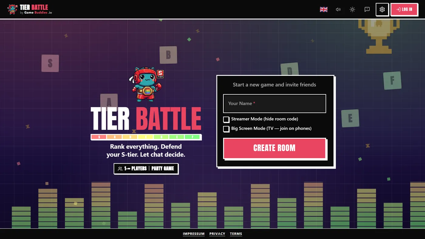Tier Battle start screen